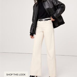 Banana Republic High Rise Cream Jeans